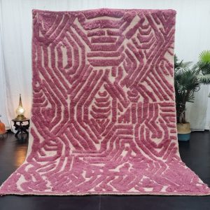 Bubblegum Pink And White Rug