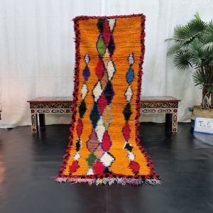 Orange And Red Moroccan Rug