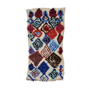 Blue And Brown Moroccan Rug
