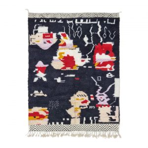 Black Abstract Rug