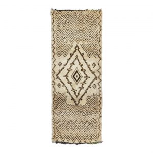 White and Brown Plushy Soft Rug