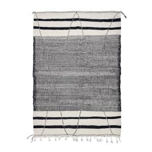 Black and White Berber Wool Rug