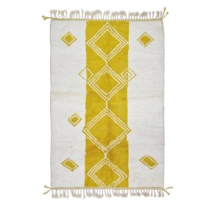 Yellow And White Rug