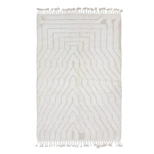 Off White Striped Rug