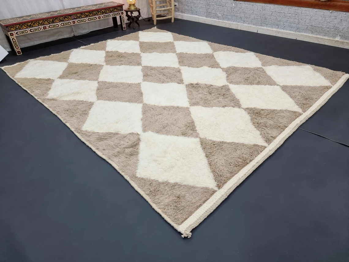 Ivory and Tan Carpet