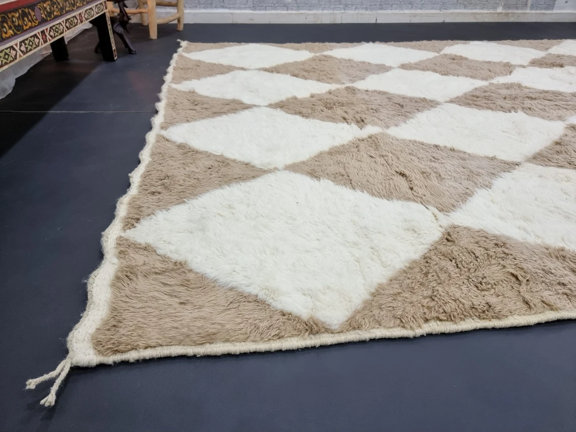Ivory and Tan Carpet