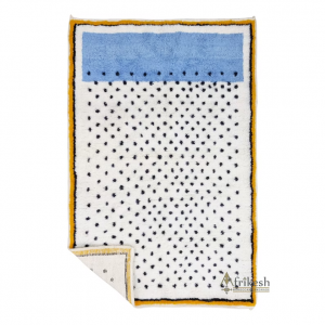 Dotted blue and yellow Rug