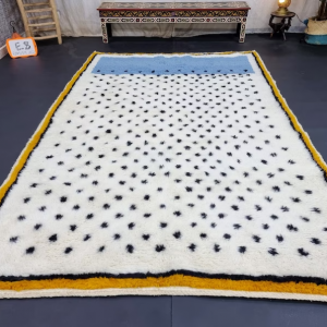 Dotted blue and yellow Rug