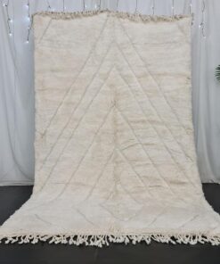 Alternative view of IDAR - White Rug - Wool Beni Mrirt Tufted Rug 5x8
