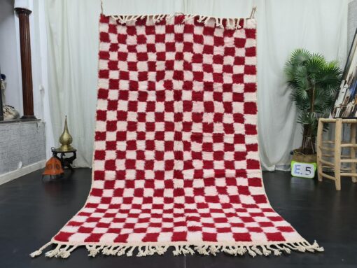 Vivid Red Beni Ourain Rug