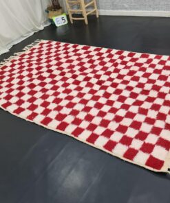 Vivid Red Beni Ourain Rug