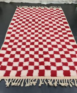 VividVivid Red Beni Ourain Rug Red Beni Ourain Rug