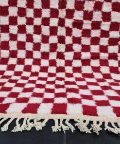 Vivid Red Beni Ourain Rug