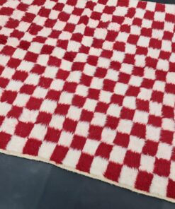 Vivid Red Beni Ourain Rug