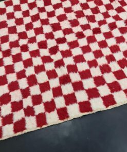 Vivid Red Beni Ourain Rug