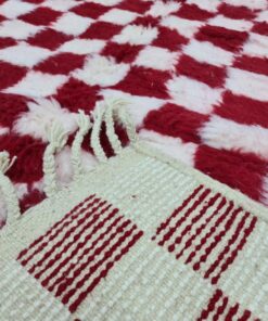 Vivid Red Beni Ourain Rug