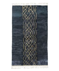 HEBA - Black Rug - Handmade Mrirt Rug 6x10