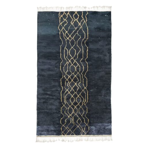 HEBA - Black Rug - Handmade Mrirt Rug 6x10