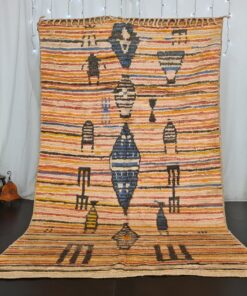 DUJA- Boho Wool Rug - Abstract Authentic Rug