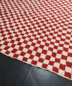 White and Red Rug