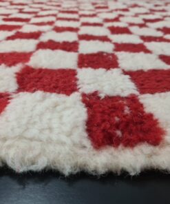 White and Red Rug