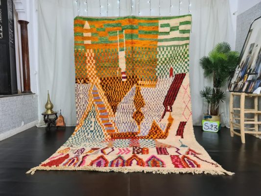 HASRA - Vibrant Boujaad Rug - Authentic Handmade Rug
