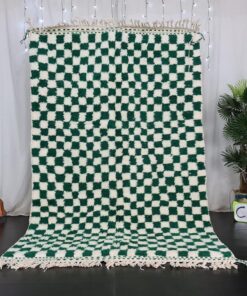 White & Green Rug