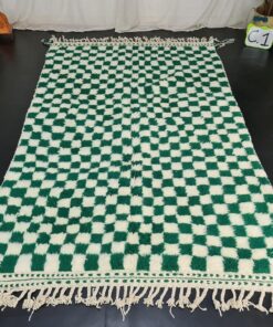 White & Green Rug