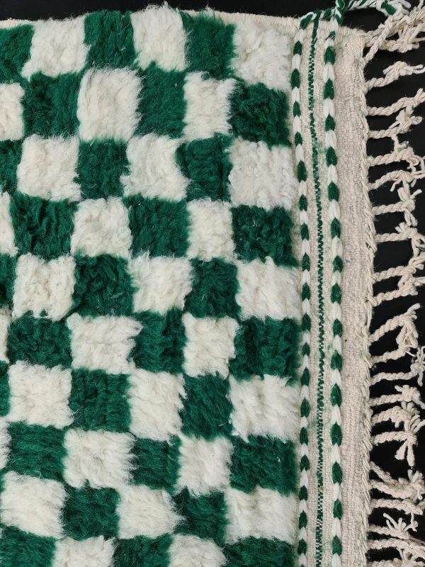 White & Green Rug