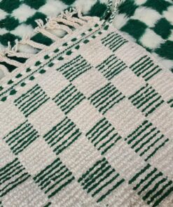 White & Green Rug