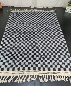 Gray and White Rug