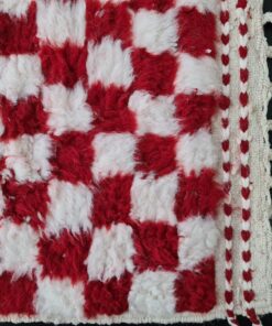 White & Red Wool RugWhite & Red Wool Rug