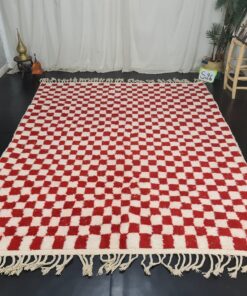 White and Red Rug