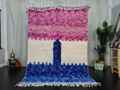 ANDREA- Handmade Beni Ourain Rug - Abstract Berber Carpet 5x7