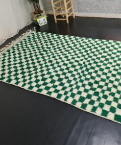 White & Green Rug