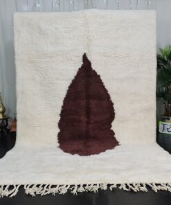 KIRAN - Moroccan Beni Ourain Rug - Authentic Solid Carpet 7x10