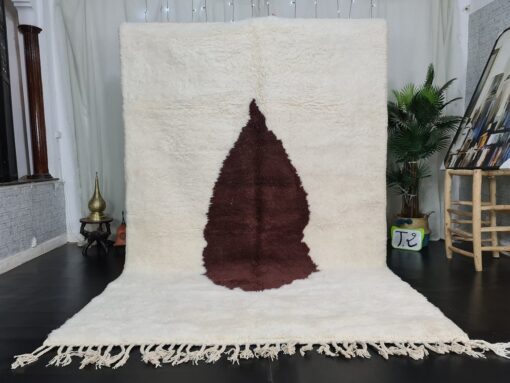 KIRAN - Moroccan Beni Ourain Rug - Authentic Solid Carpet 7x10