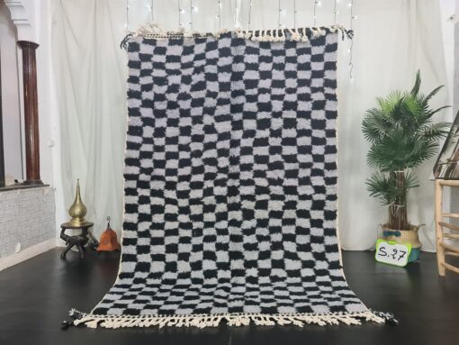 ZOHRA- Black & Grey Carpet - Moroccan Handmade Rug