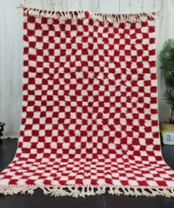 NARIN- Handmade Checkered Rug - Moroccan Area Rug