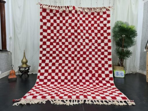 NARIN- Handmade Checkered Rug - Moroccan Area Rug