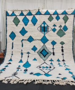 MOONA- Moroccan Beni Ourain Rug - Berber Abstract Carpet 8x9