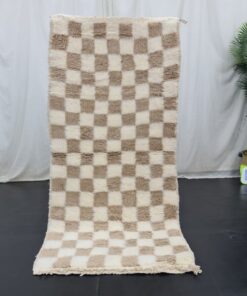 Pale Brown and White Rug