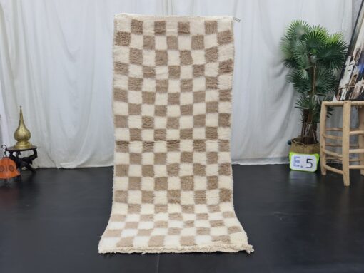 Pale Brown and White Rug