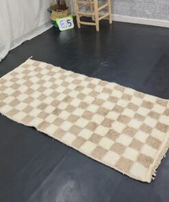 Pale Brown and White Rug