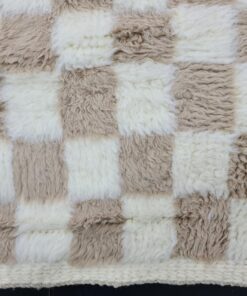 Pale Brown and White Rug