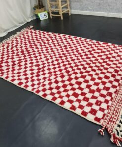 White and Red Rug