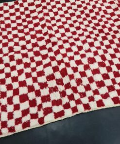White and Red Rug
