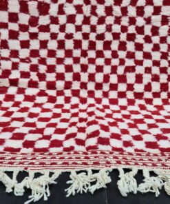 White and Red Rug