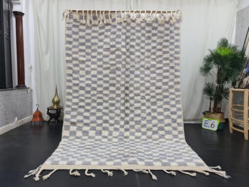 CHIBA - Moroccan Beni Ourain Carpet - Handmade Grey Rug