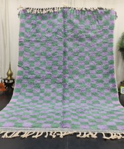 SURF - Artistic Green Rug - Moroccan Berber Carpet 7x10